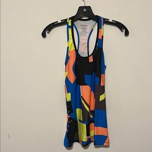 BJORN Neon Geometric Racerback Tank & Skirt Set  —